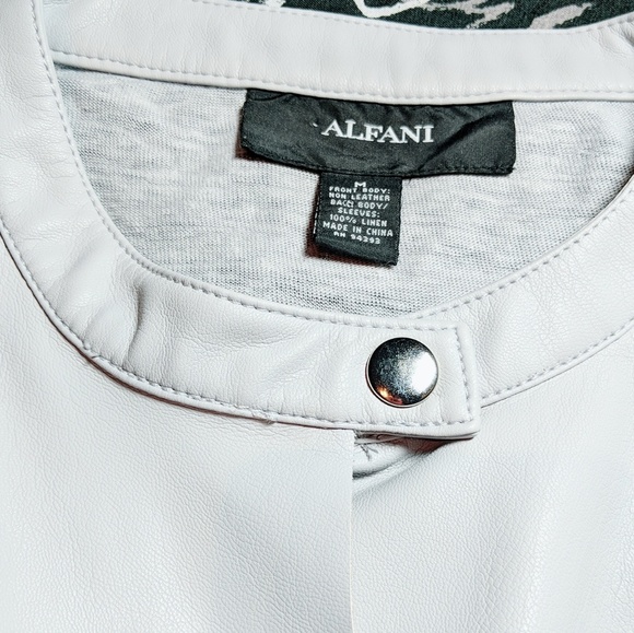 Alfani faux leather and linen jacket size Medium - Picture 3 of 6